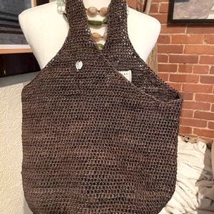 Helen Kaminski Woven 100% Raffia Tote Bag